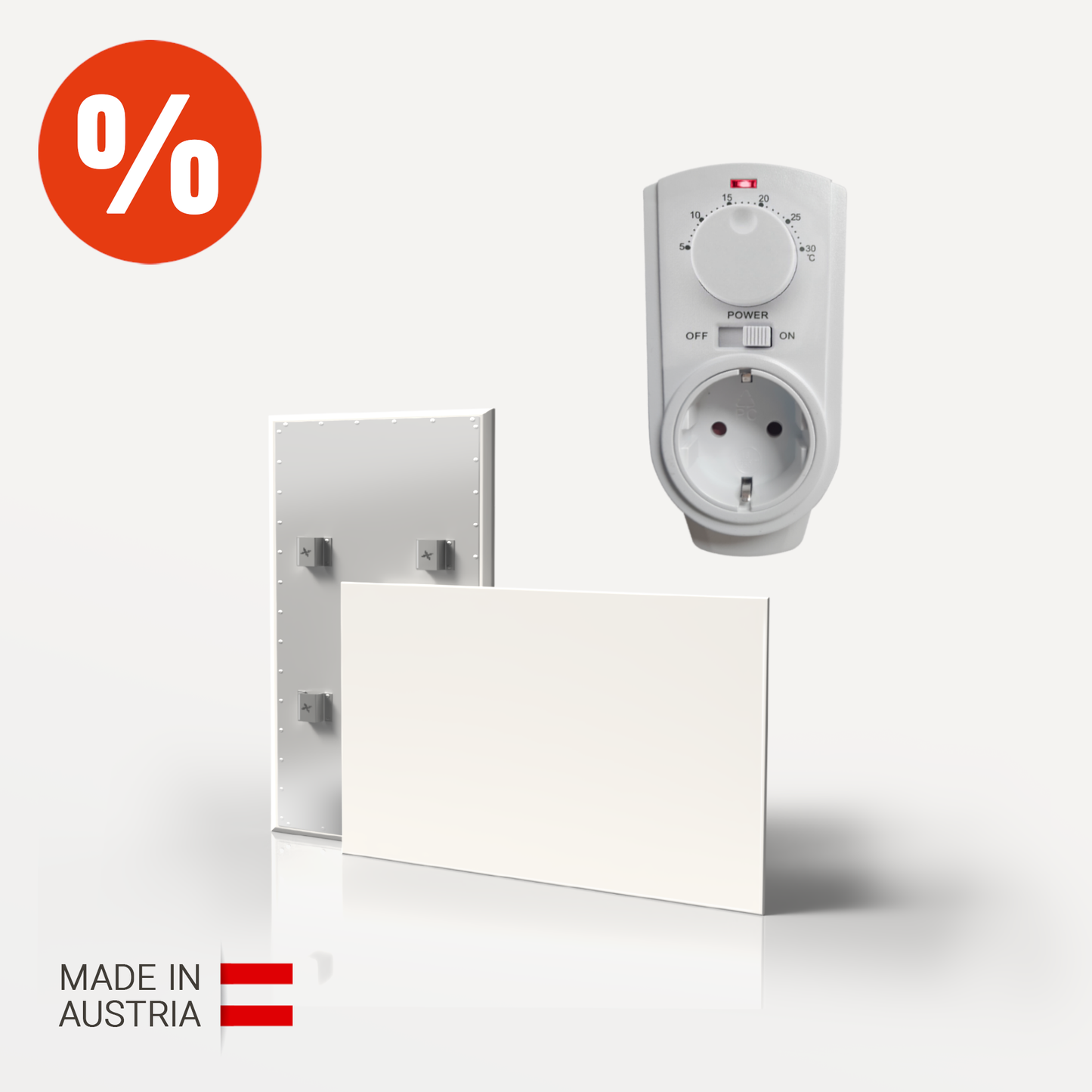 INFRAREDLY Infrarotheizung Small 270W mit Analogem Thermostat
