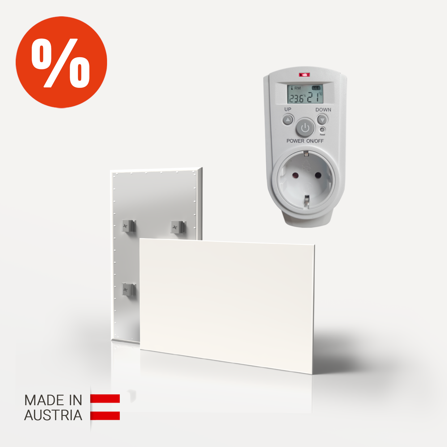 INFRAREDLY Infrarotheizung Small 270W mit Digital Thermostat