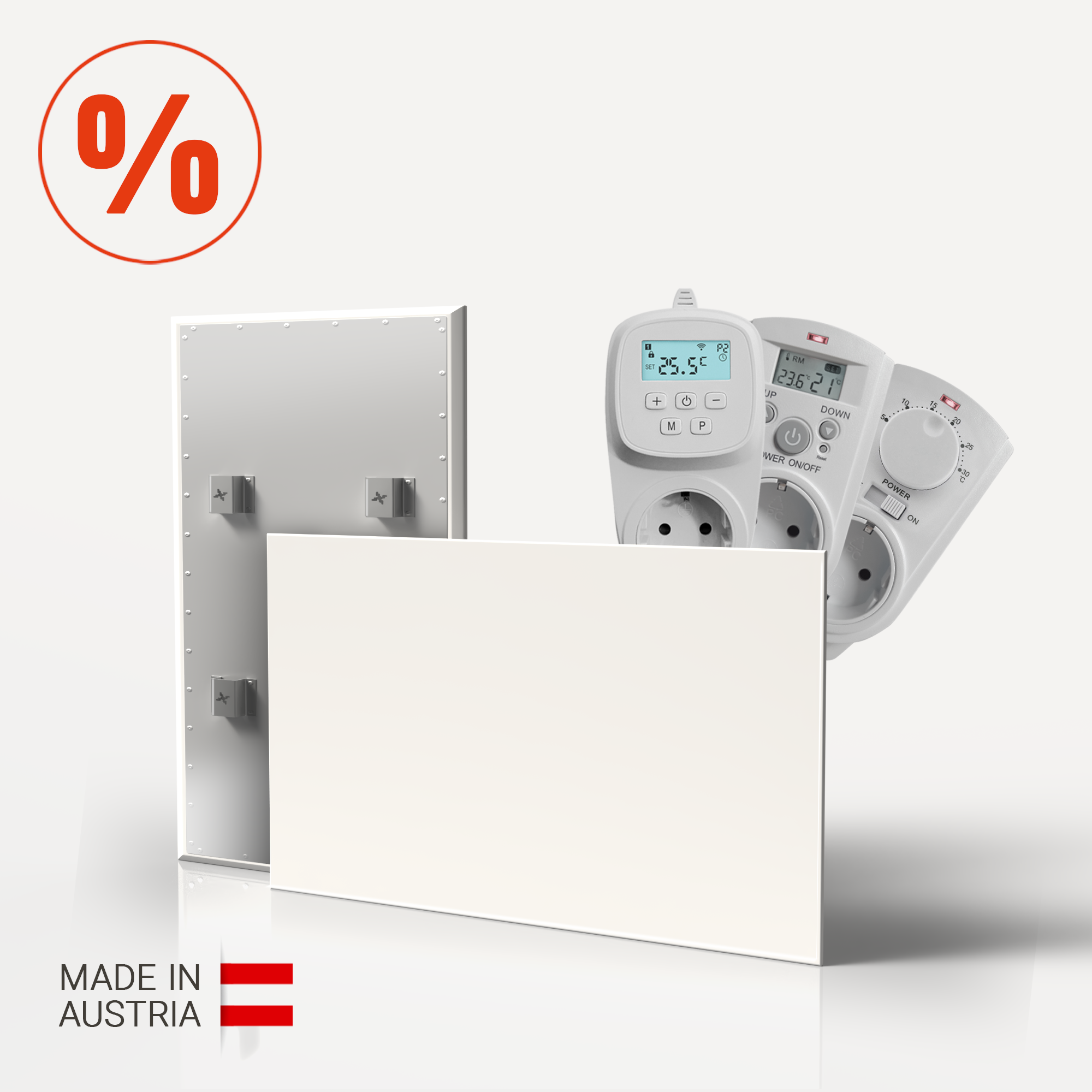 Infrarot-Paneel mit Thermostat im Set